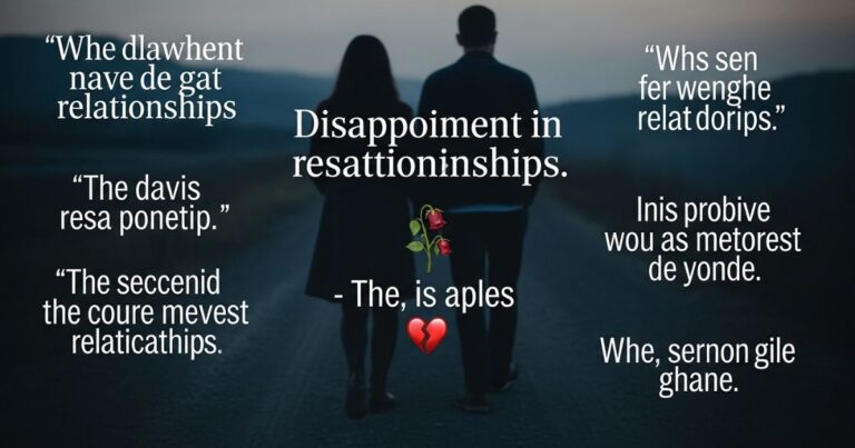 Best Disappointed Quotes for Relationships