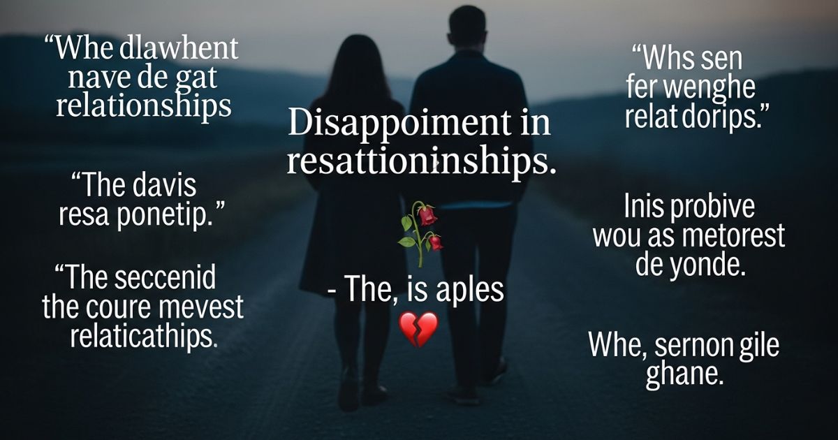 Best Disappointed Quotes for Relationships