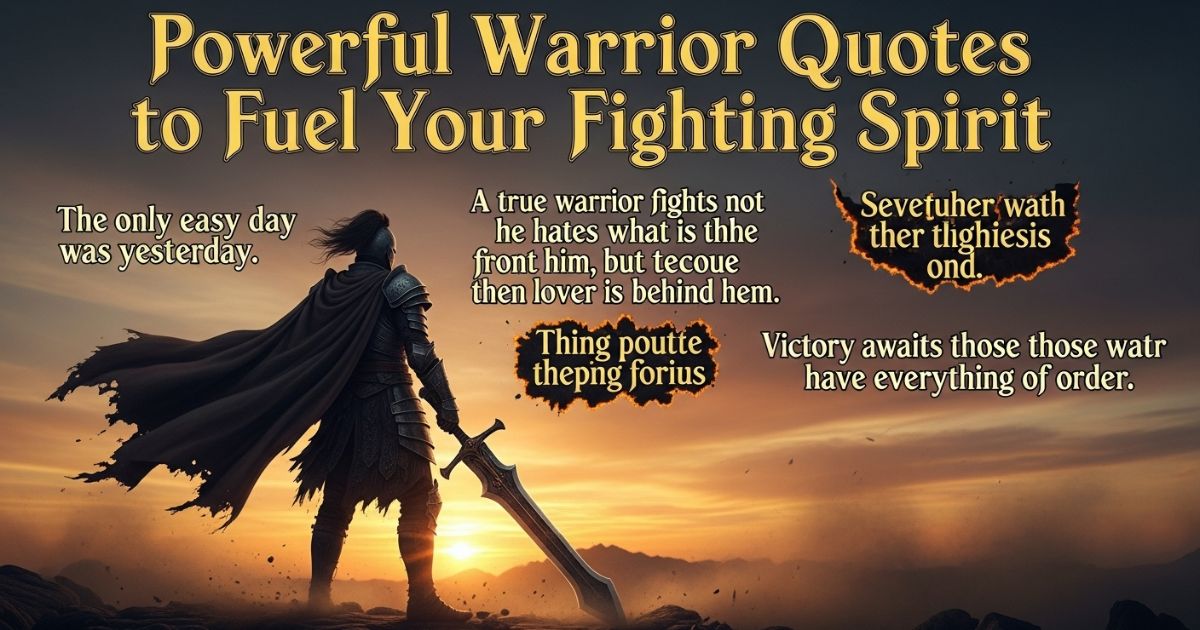 Powerful Warrior Quotes to Fuel Your Fighting Spirit