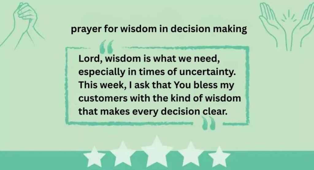 Blessings for Wisdom in Decision-Making
