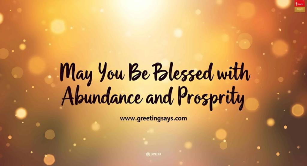 Abundance and Prosperity Blessings for Today