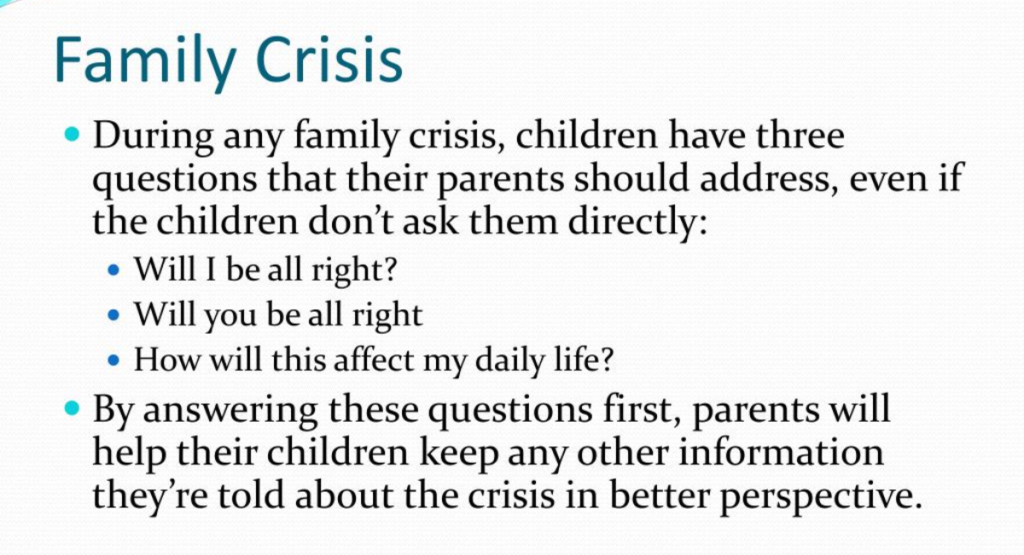 For Families and Marriages in Crisis