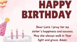 Happy Birthday Prayer to My Sister