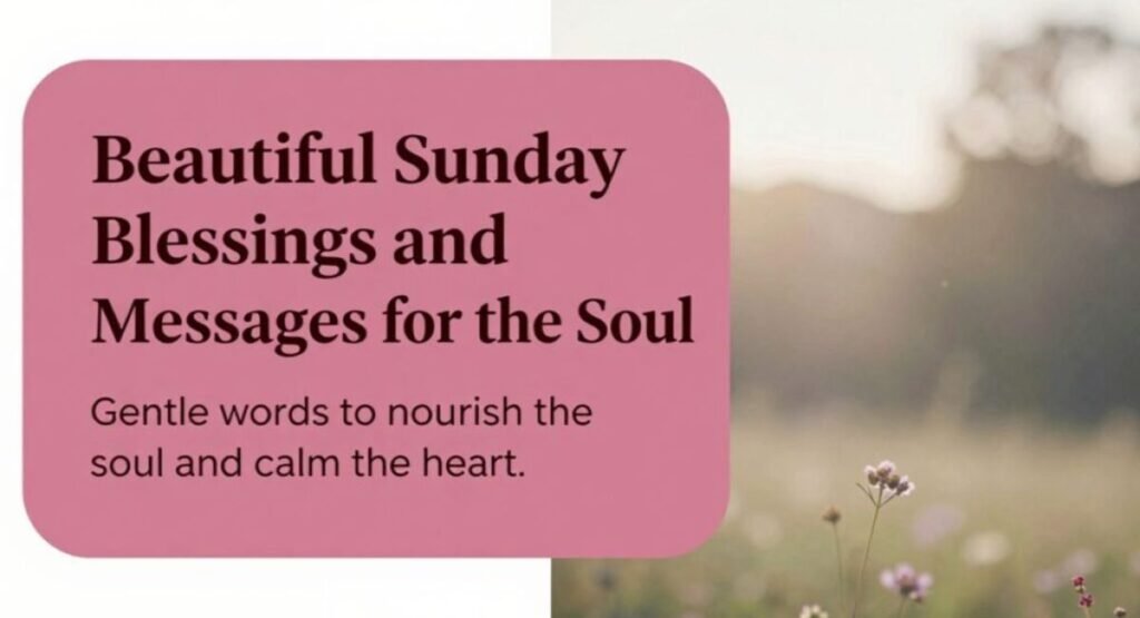 Sunday Blessings for Pure Hearts and Right Spirits