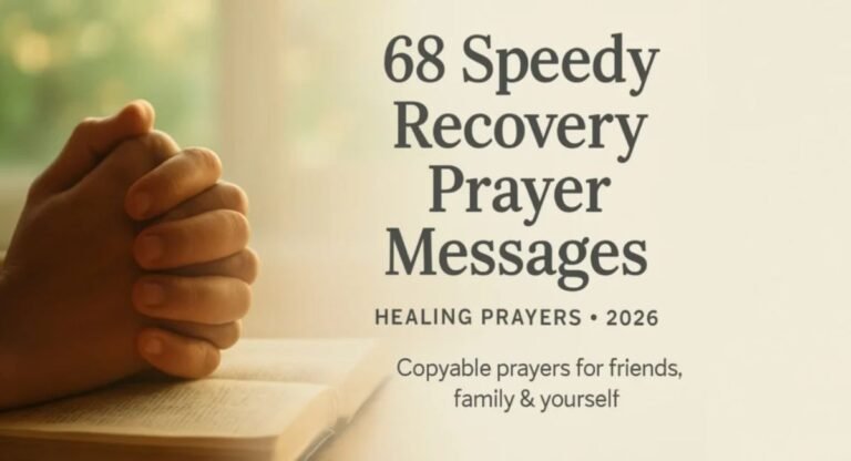 Speedy Recovery Prayer